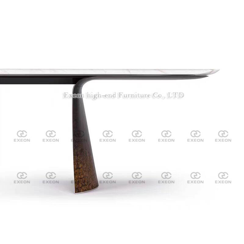 Luxury dining table-Marble dining table-Shaped dining table