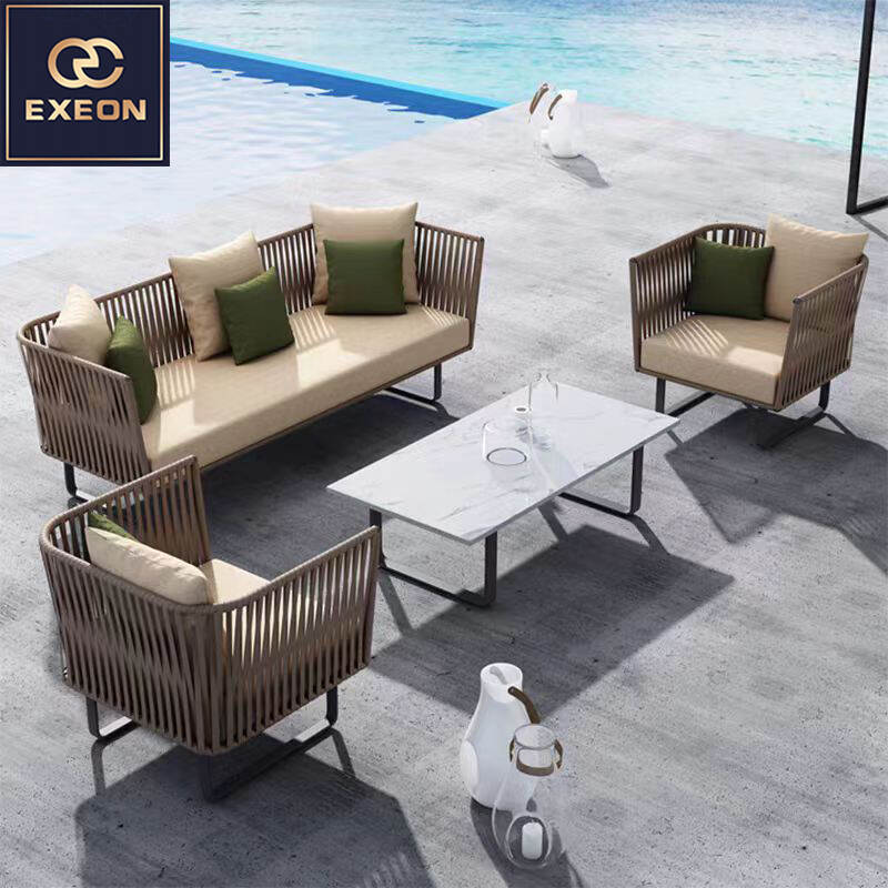 Nordic luxury outdoor garden creative furniture waterproof combination sofa