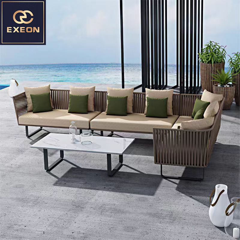 Outdoor sofa-Garden sofa-Patio sofaTeak sofa-Teak sofa-Built-up sofa