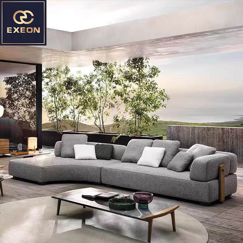 Leisure outdoor luxury villa furniture custom curved design combination sofa