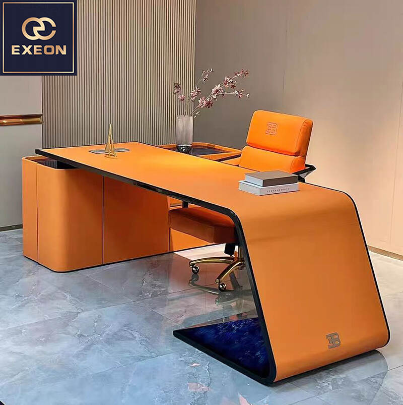 Luxury desk-Bugatti desk-Leather desk-Italian desk