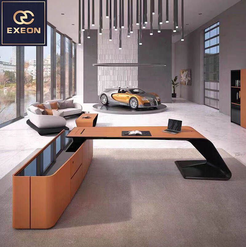 Luxury desk-Bugatti desk-Leather desk-Italian desk