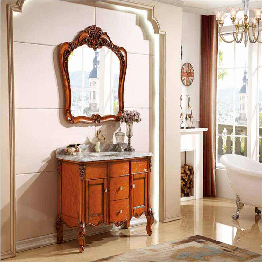 Classic Solid Wood Bathroom Cabinet Vanity