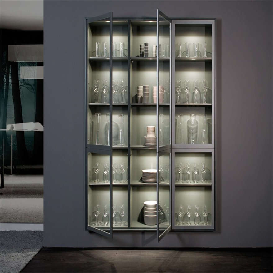 Wall Glass Showcase Cabinet