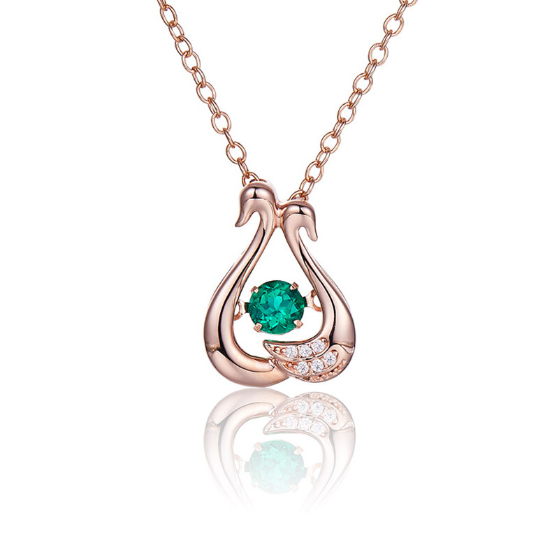 925 Sterling Silver Women'S Necklace 0.9Ct To Cultivate Emerald Necklace Pendant Fashion Advanced Jewelry