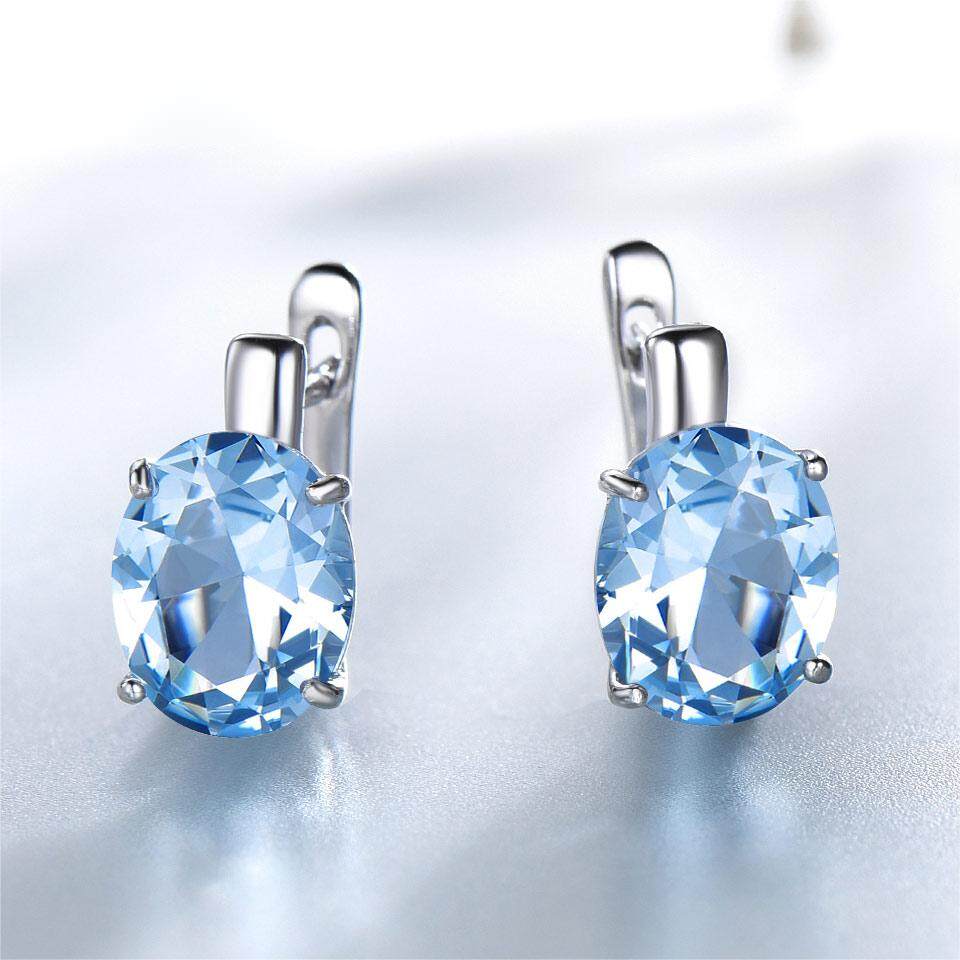 blue topaz stud earrings sterling silver, blue topaz drop earrings supplier, blue topaz drop earrings wholesaler, blue topaz earrings sterling silver, blue topaz silver stud earrings