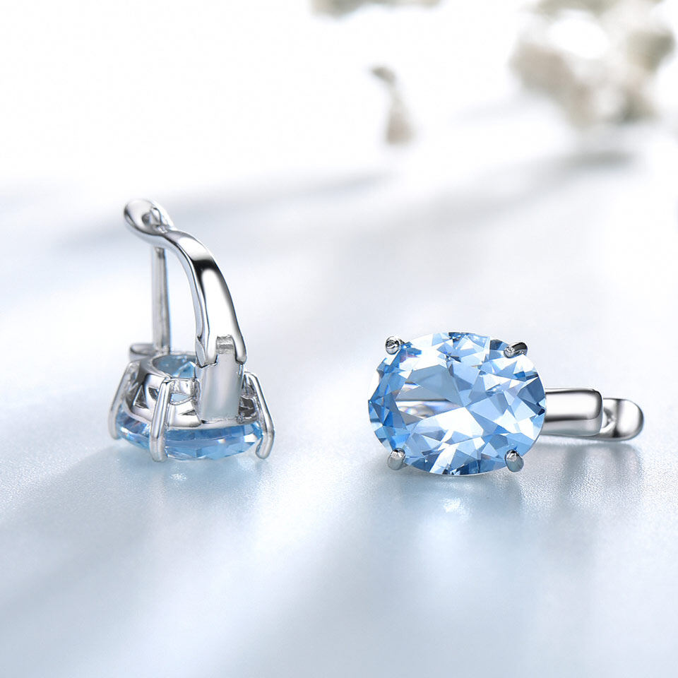 blue topaz stud earrings sterling silver, blue topaz drop earrings supplier, blue topaz drop earrings wholesaler, blue topaz earrings sterling silver, blue topaz silver stud earrings