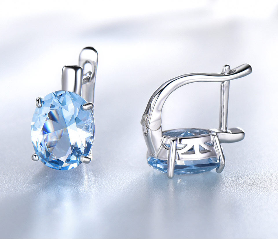 blue topaz stud earrings sterling silver, blue topaz drop earrings supplier, blue topaz drop earrings wholesaler, blue topaz earrings sterling silver, blue topaz silver stud earrings