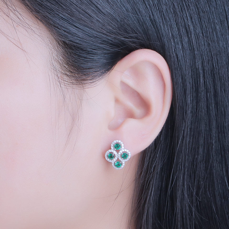 emerald stud earrings silver, emerald stud earrings sterling silver, emerald green stud earrings silver, emerald green stud earrings, diamond stud earrings green emerald