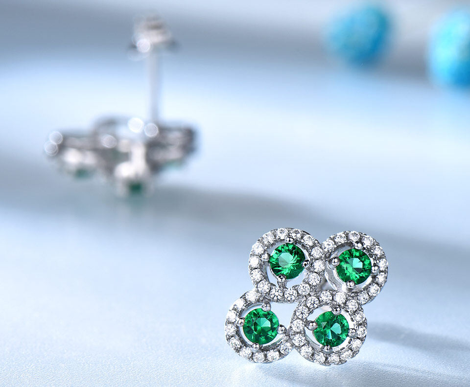 emerald stud earrings silver, emerald stud earrings sterling silver, emerald green stud earrings silver, emerald green stud earrings, diamond stud earrings green emerald