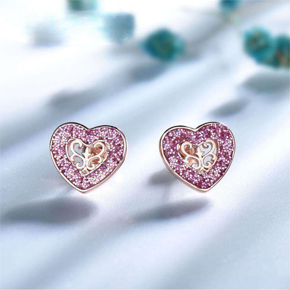 rose gold earrings wholesale, heart earrings wholesale, heart stud earrings rose gold, rose gold heart stud earrings, rose gold heart shaped stud earrings, rose gold diamond heart stud earrings, rose gold plated heart stud earrings