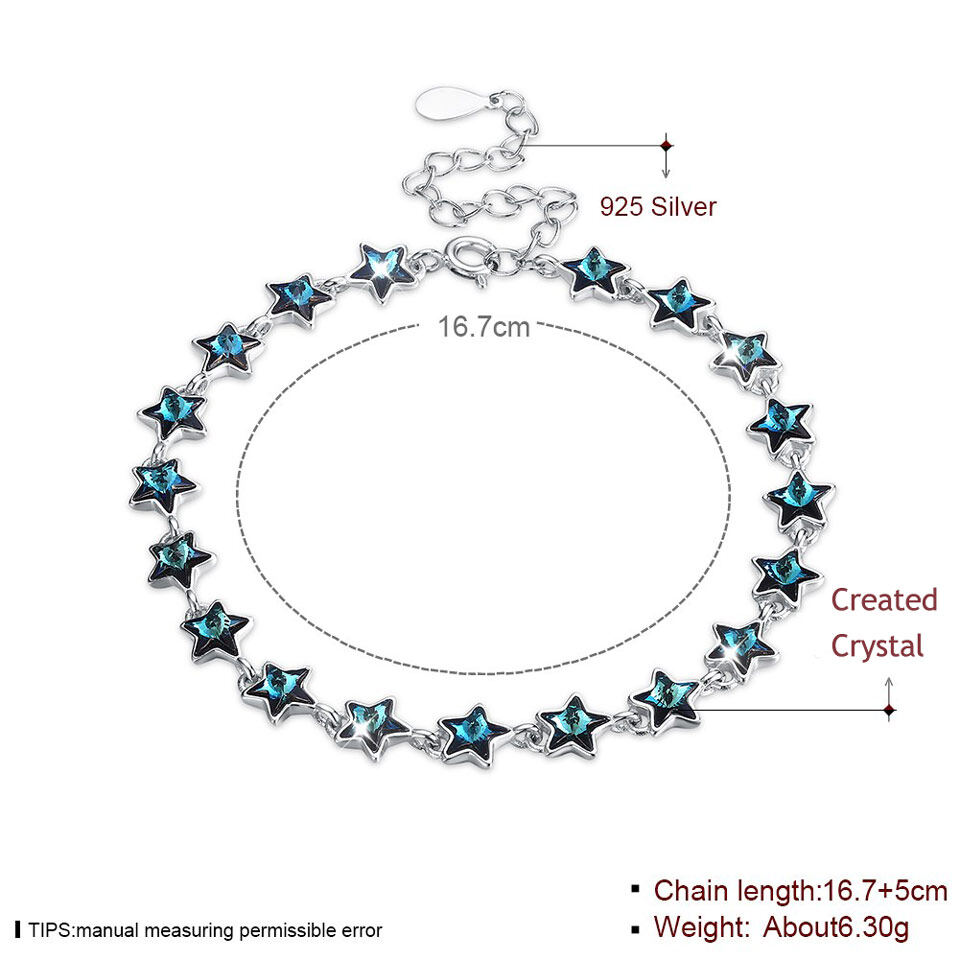 custom wedding bracelets, crystal star bracelet