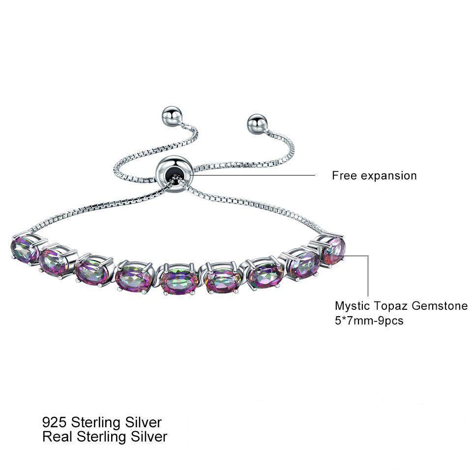 rainbow topaz bracelet, rainbow mystic topaz bracelet