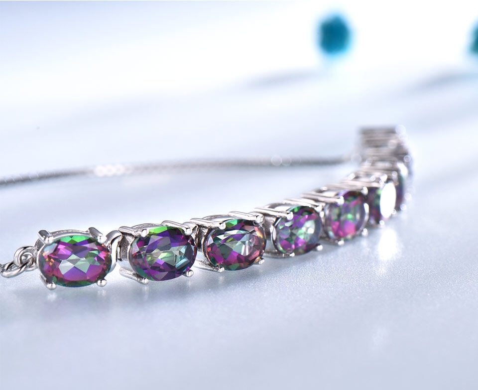 rainbow topaz bracelet, rainbow mystic topaz bracelet