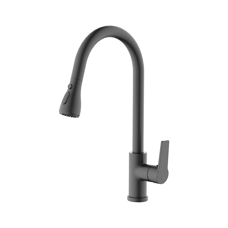 China Wholesale Best Seller Kitchen Faucet customized faucet Pull Down Hot-cold Water Outlet Brass Kitchen Faucet