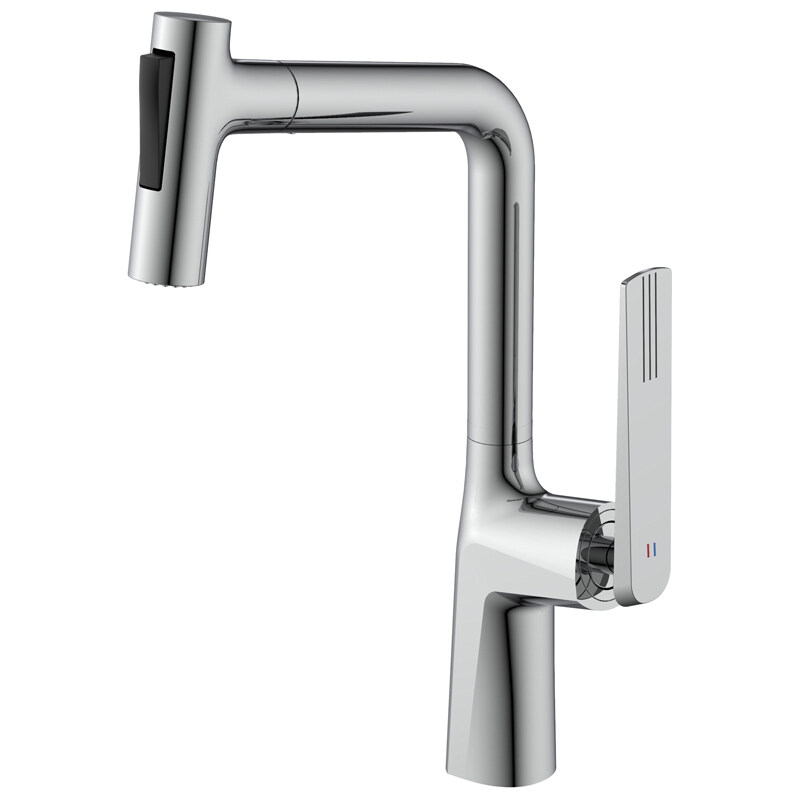 High Quality Pull-down Kitchen Faucet Manufacturers Hot-cold Water Outlet Brass Kitchen Faucet Export from China