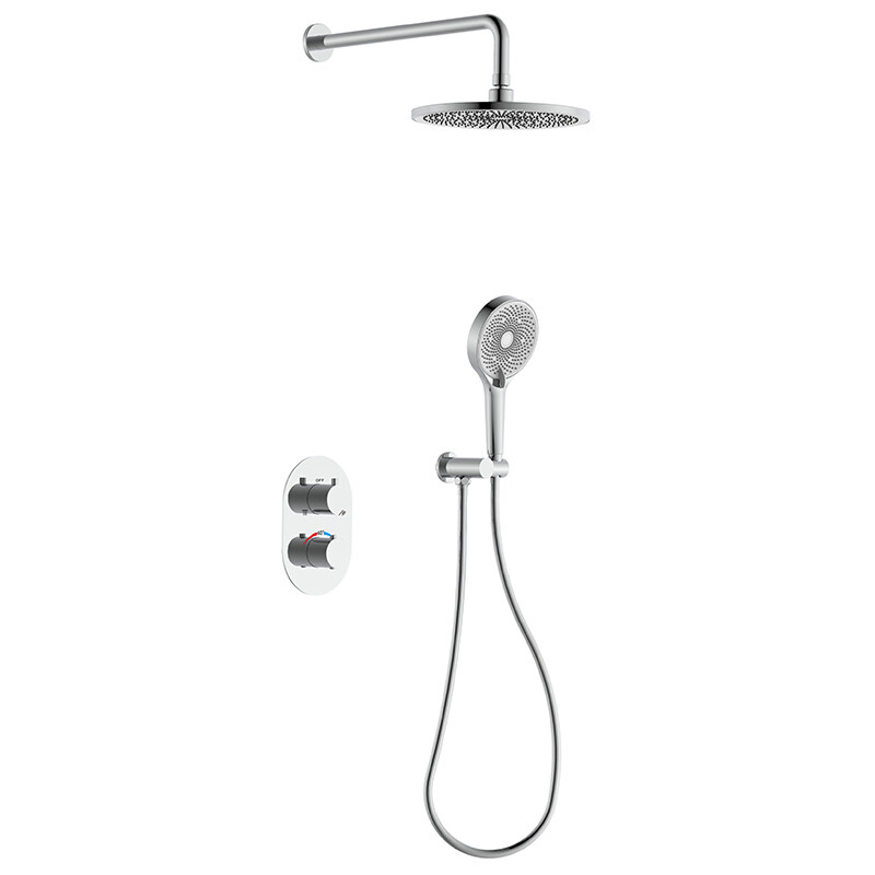 china thermostatic bath filler shower set manufacturers Multi-function Bathroom Wall-mounted Brass Rainfall Shower Set