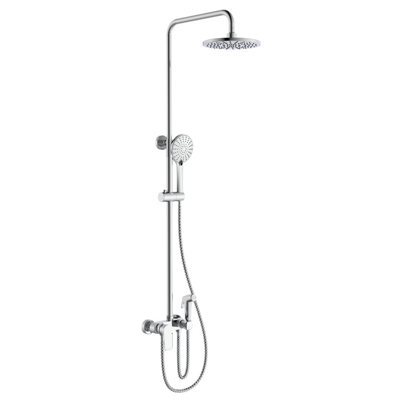 Bathroom Faucets Manufacturers in China Multi-function Bathroom Wall-mounted Shower Set Shower Heads Brass