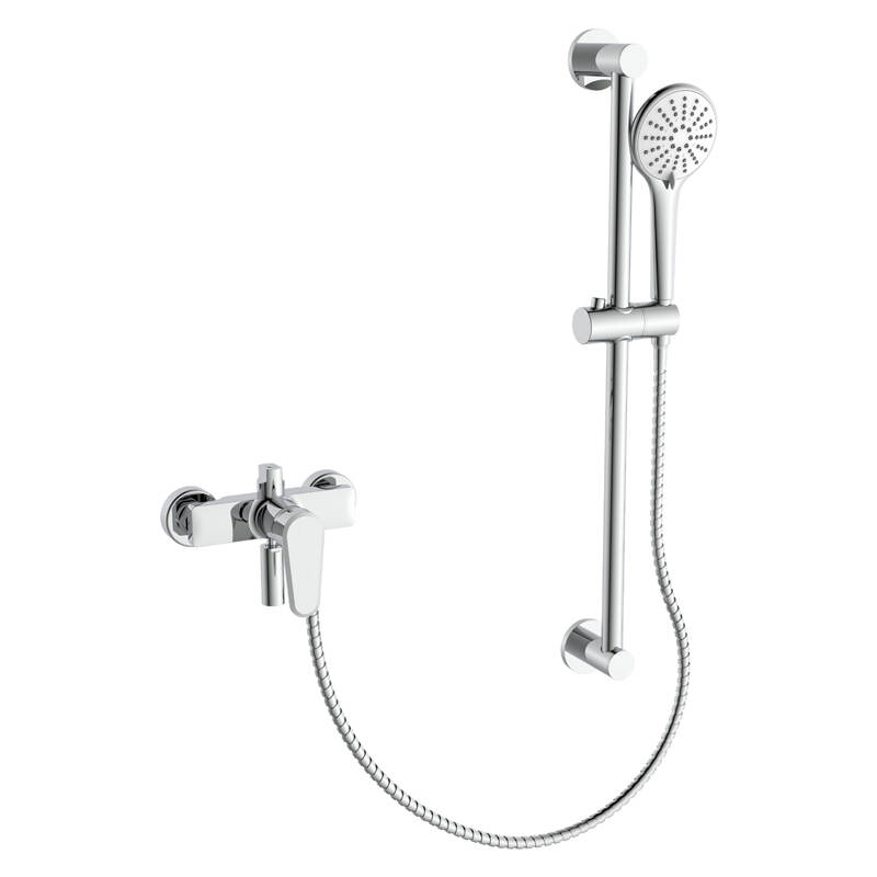 Brass Wall Mounted Shower Faucet Manufacturers Bathroom Faucets Wholesale Hot-cold Water Out Brass Shower Set