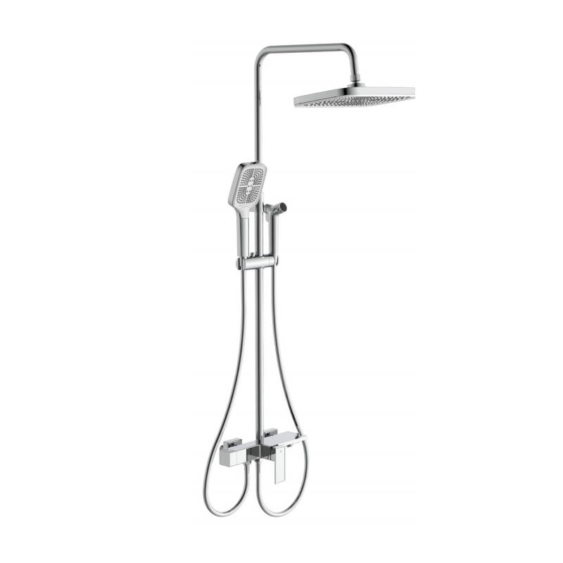 DQOK Wall Mounted High Quality Brass Shower Set Bathroom Faucets Multi-function with Digital Show Back Washing Shower Mixer