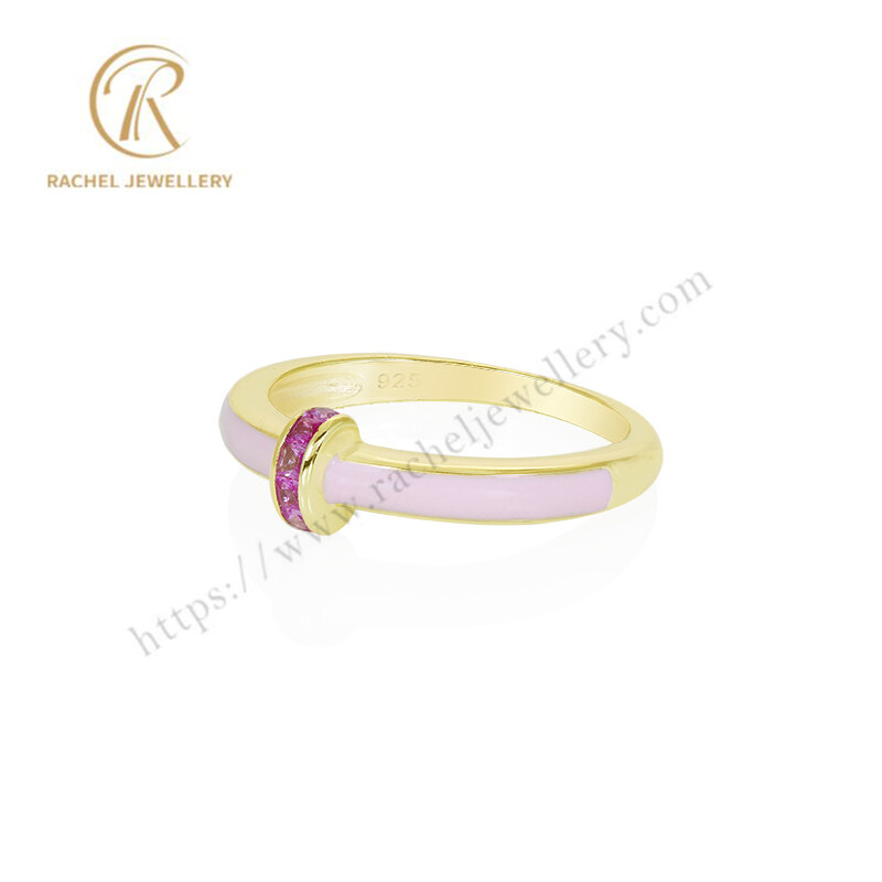Ruby Stone Pink Color Wholesale Manufacturer Sterling 925 Ring