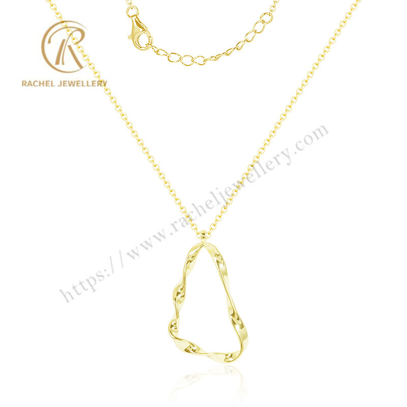 Special Jewellery Gold Plated Irregular Necklace Plain Charm Pendant Necklace For Women