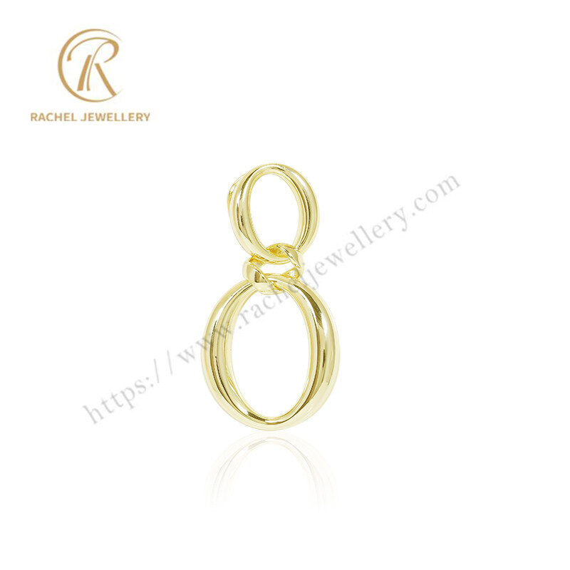 Special Design Jewellery Geometric Simple Circle Gold Plated 925 Silver Pendant for OEM ODM Jewelry