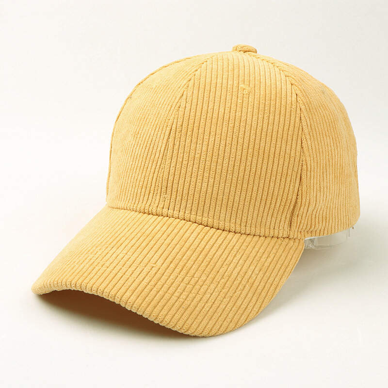 Wholesale Custom High Quality 6 Panel Plain Blank Solid Color Unisex Corduroy Dad Hat Sport Cap For Man Corduroy Baseball Cap