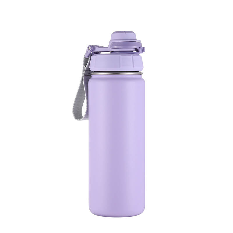 High Quality Bpa Free Double Wall Stainless Steel Vacuum Insulated Sports Water Bottle With Webbing Spout Lock Lid