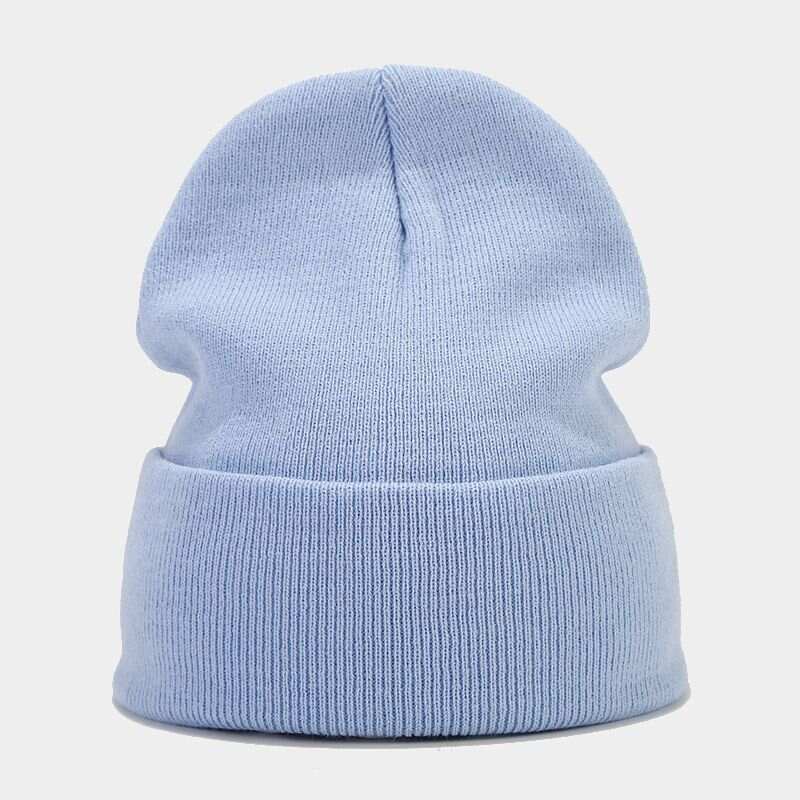 2024 New Product Winter Knitted Beanie Cap Custom Embroidery Logo Acrylic Beanie For Women And Man