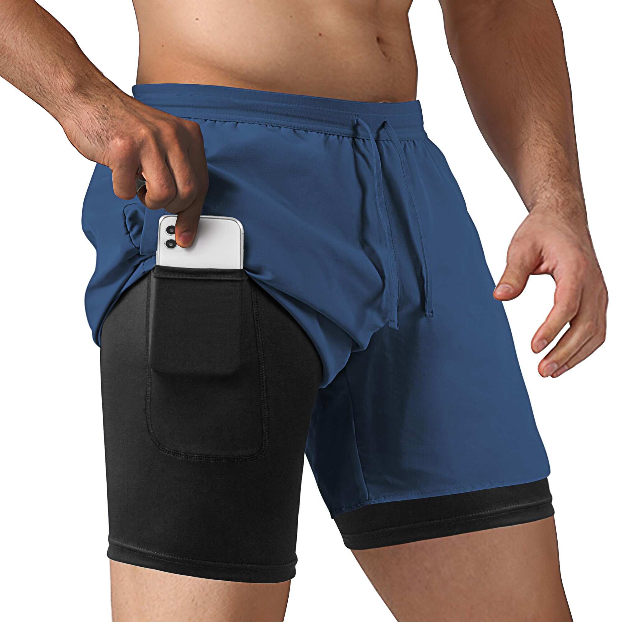 Men’s 2-in-1 Athletic Gym Shorts – Perfect for Workouts, Running, And Training