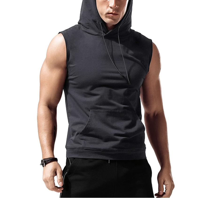 Men’s hooded tank tops bulk, wholesale sleeveless hoodies, gym hoodies for men, stylish workout tank tops, B2B fitness apparel, custom gym wear, men’s sports hoodies, wholesale activewear supplier, athletic sleeveless hoodies, gym clothing bulk