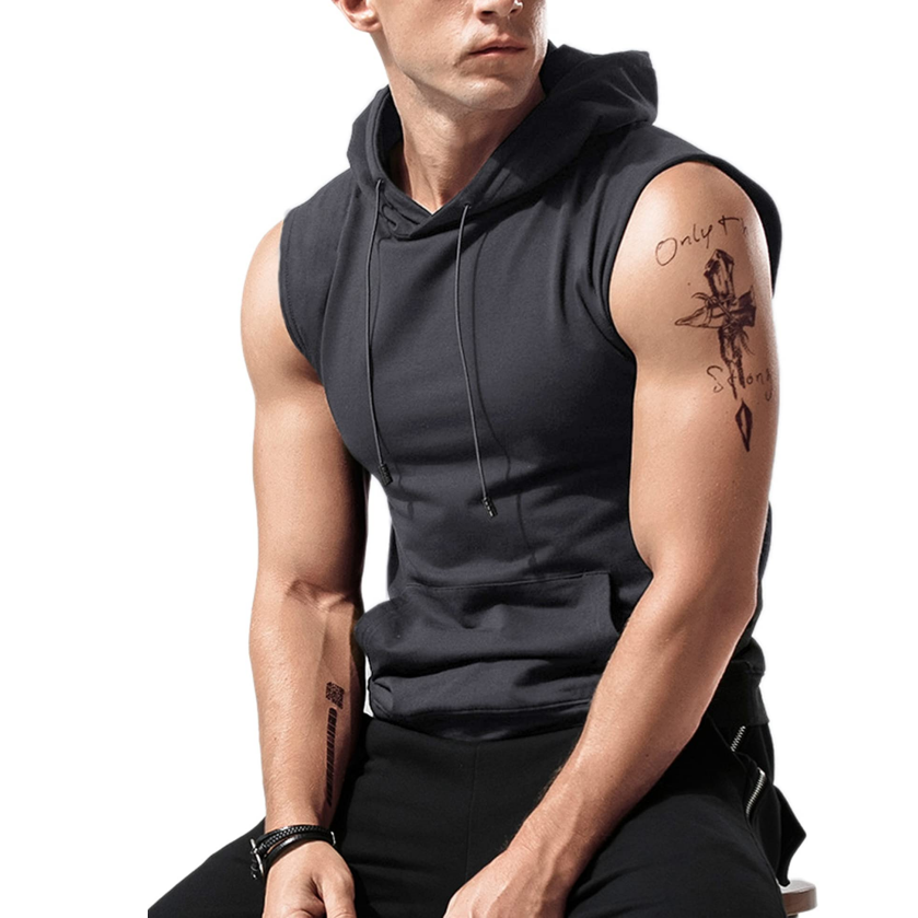 Men’s hooded tank tops bulk, wholesale sleeveless hoodies, gym hoodies for men, stylish workout tank tops, B2B fitness apparel, custom gym wear, men’s sports hoodies, wholesale activewear supplier, athletic sleeveless hoodies, gym clothing bulk