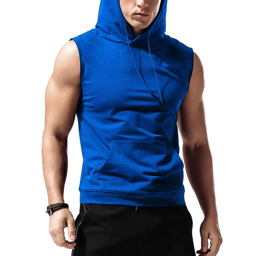 Men’s hooded tank tops bulk, wholesale sleeveless hoodies, gym hoodies for men, stylish workout tank tops, B2B fitness apparel, custom gym wear, men’s sports hoodies, wholesale activewear supplier, athletic sleeveless hoodies, gym clothing bulk