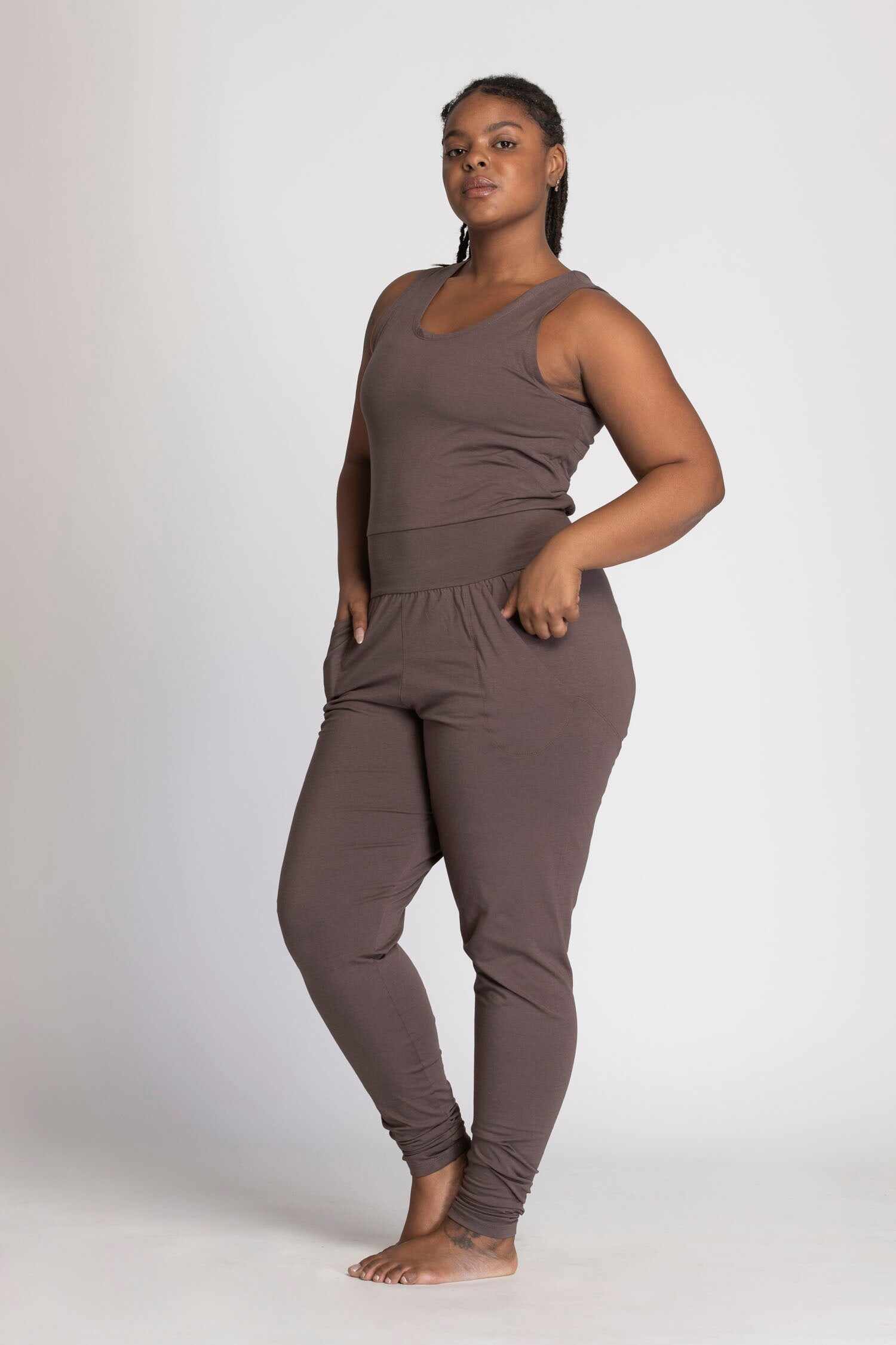 Plus Size Cross Sexy Open Back Women's Workout Jumpsuit