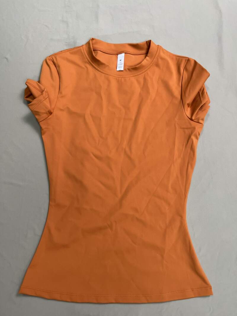 Women Short Sleeve Crewneck Tee Shirts Lightweight Casual Yoga Gym Workout Shirts