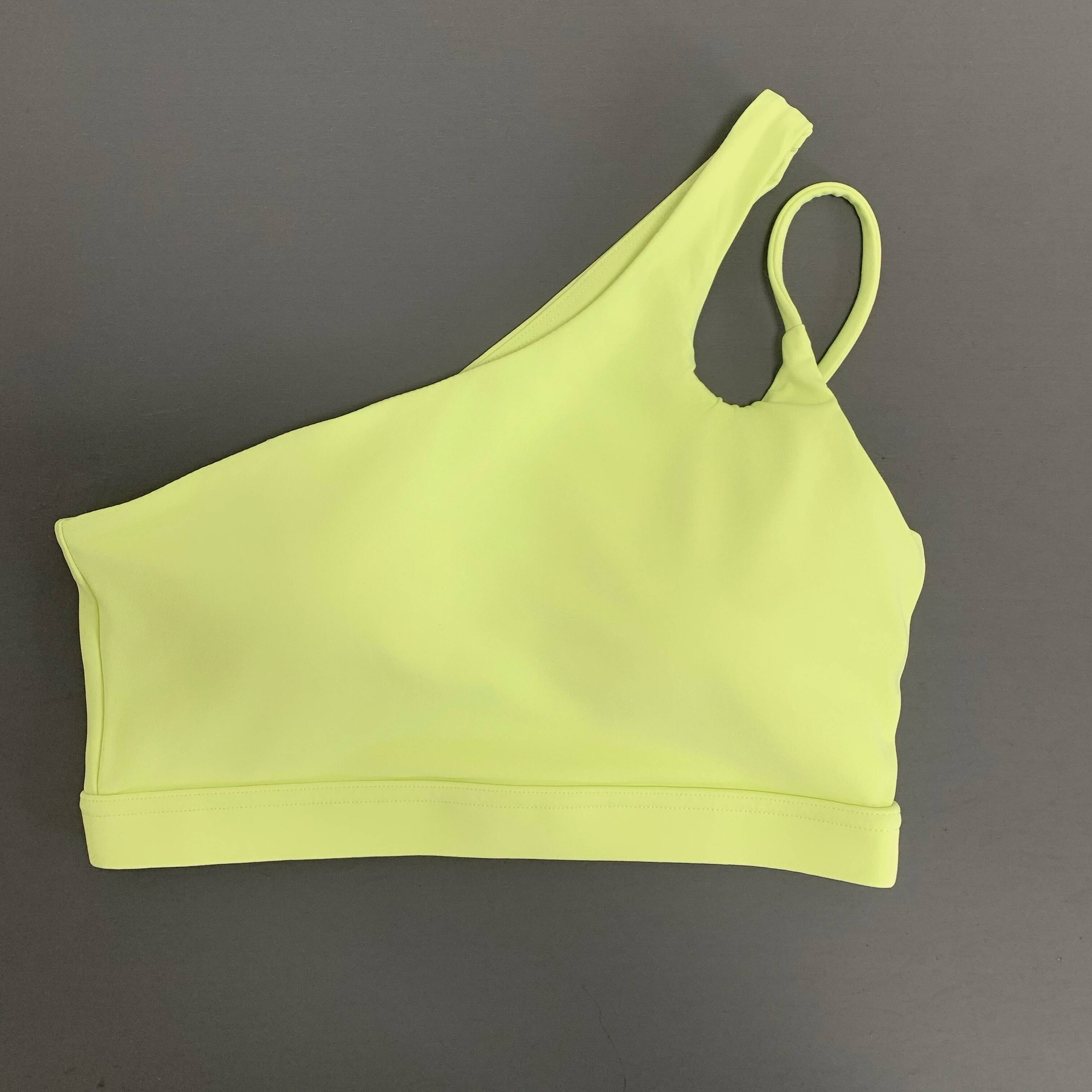 Sexy One Shoulder Sports Bra Women High Support Impact Open Back Yoga Underwear Slim Fit Fitness Tank Top