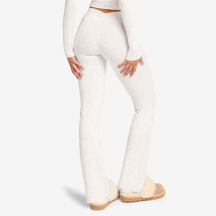 Customize OEM Long Sleeve Yoga Wear Set - High Waist Fold Over Waist Flare Leg Yoga Pants, Women's Gym & Fitness Clothing