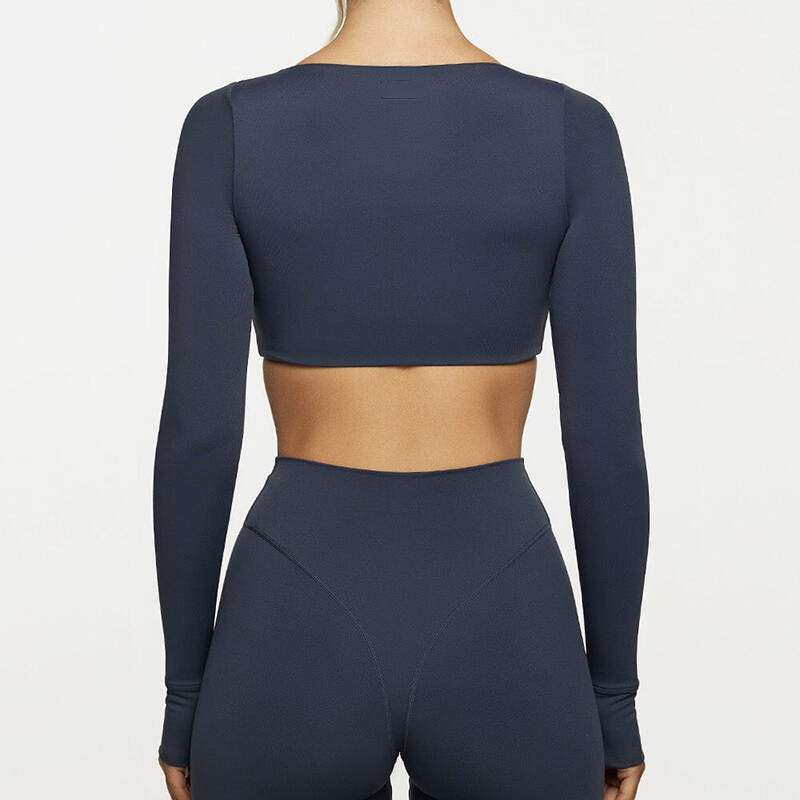 sweetheart yoga top, long sleeve yoga shirt, ribbed crop workout top, women seamless activewear, yoga long sleeve crop top, fitted pilates shirt, stretchy gym clothes, sexy yoga wear women