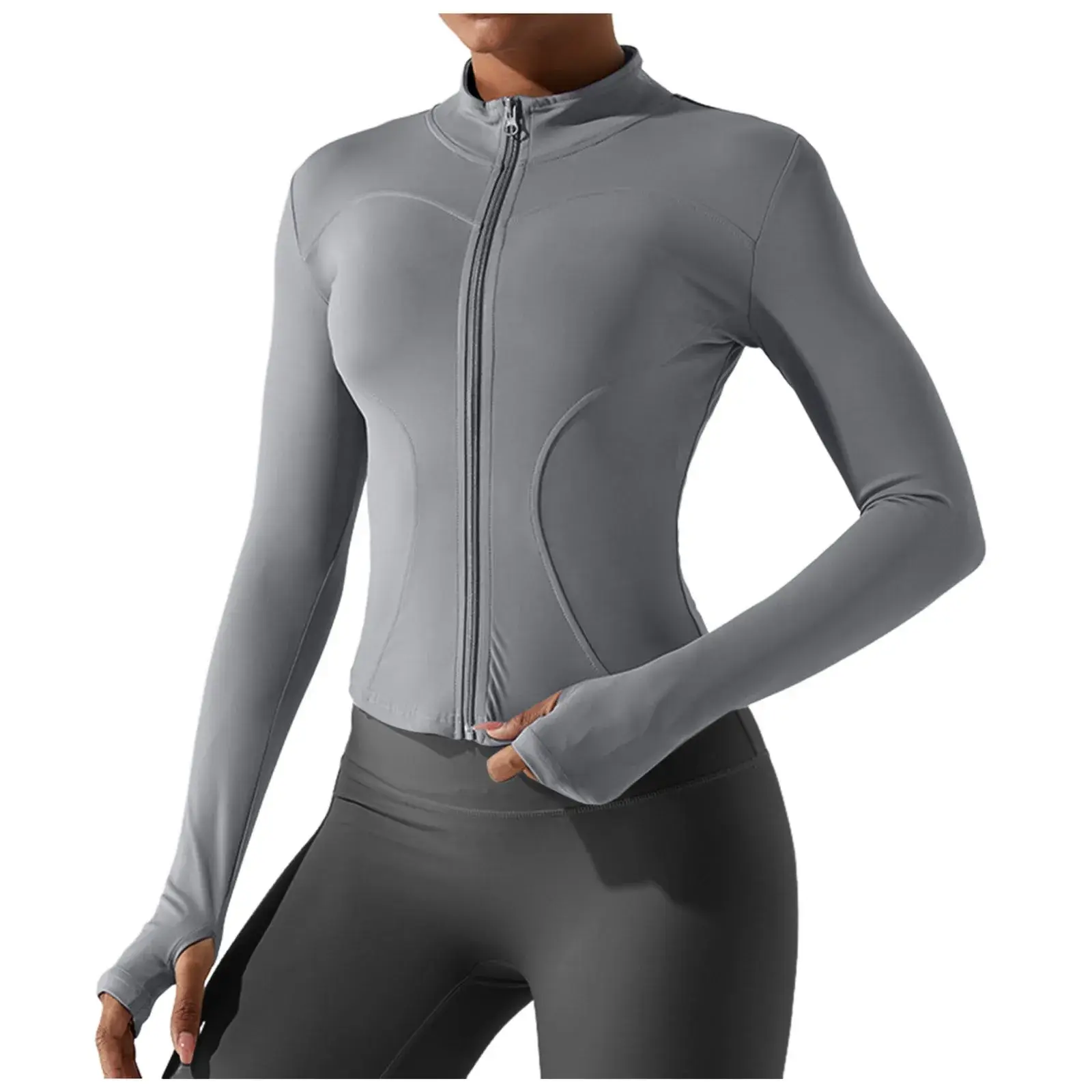 plus size sport top, open front yoga cardigan, cropped gym sweatshirt, women’s workout top with pockets, elastic long sleeve shirt