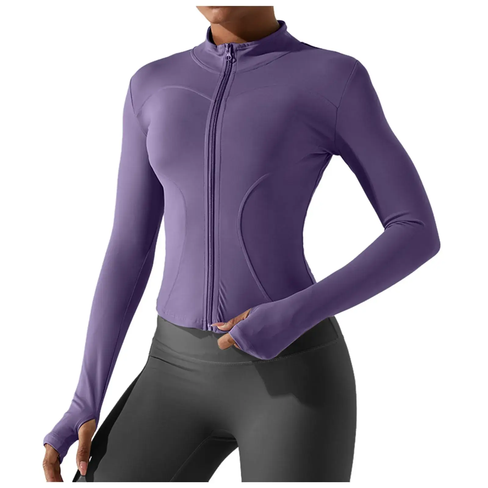 plus size sport top, open front yoga cardigan, cropped gym sweatshirt, women’s workout top with pockets, elastic long sleeve shirt