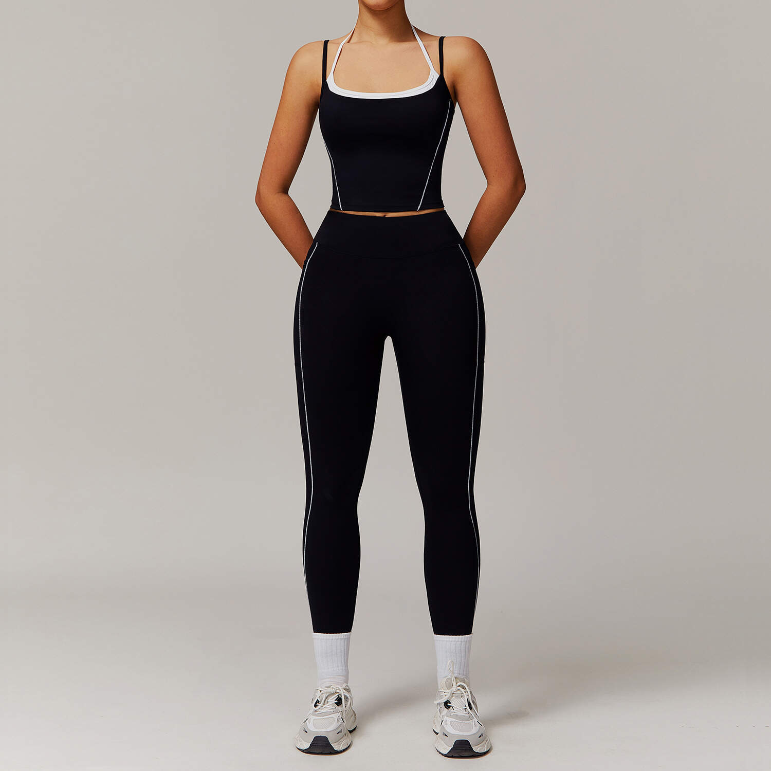2pcs yoga set women, sports bra and leggings, fitness suit high waist, women gym tracksuit, breathable workout set