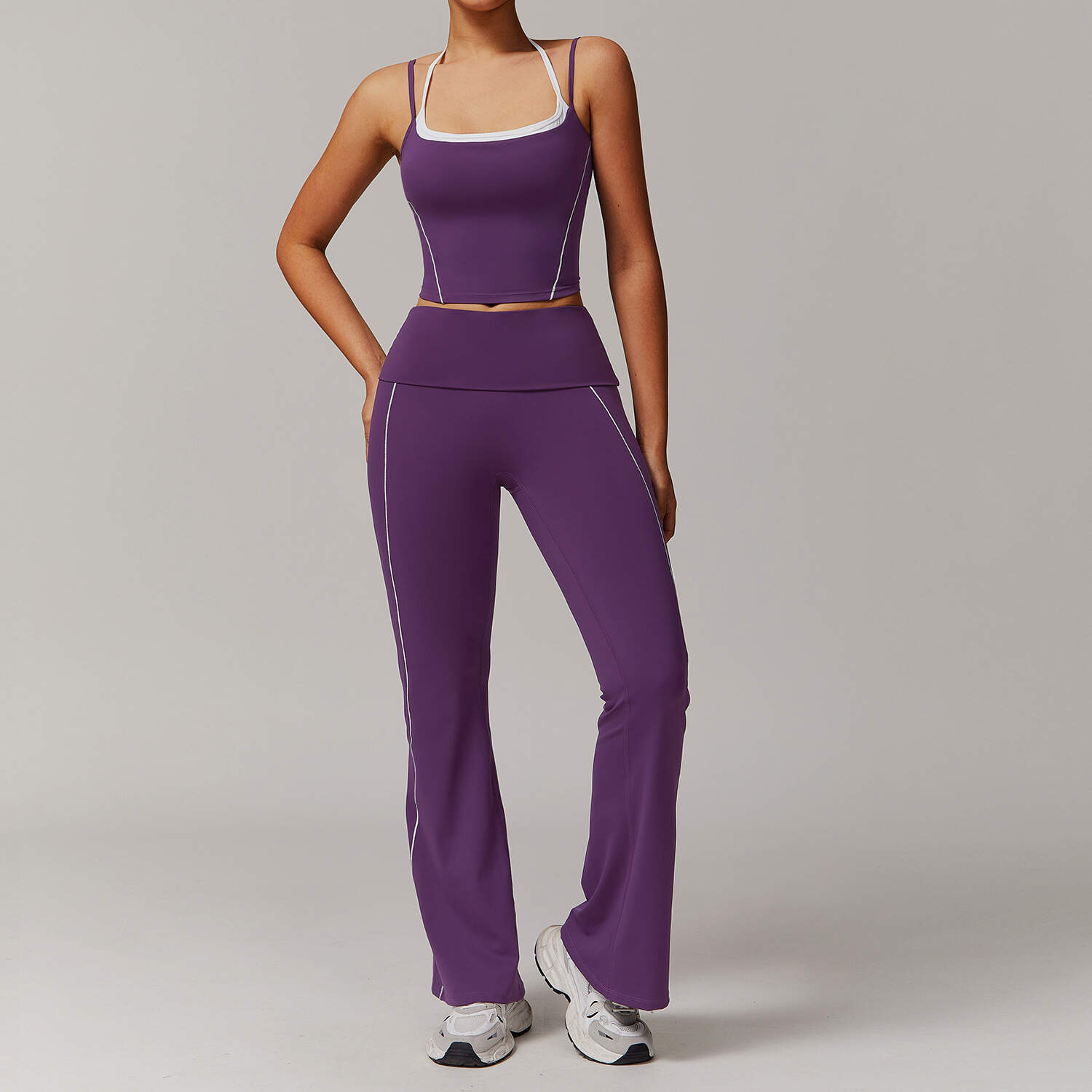 2pcs yoga set women, sports bra and leggings, fitness suit high waist, women gym tracksuit, breathable workout set