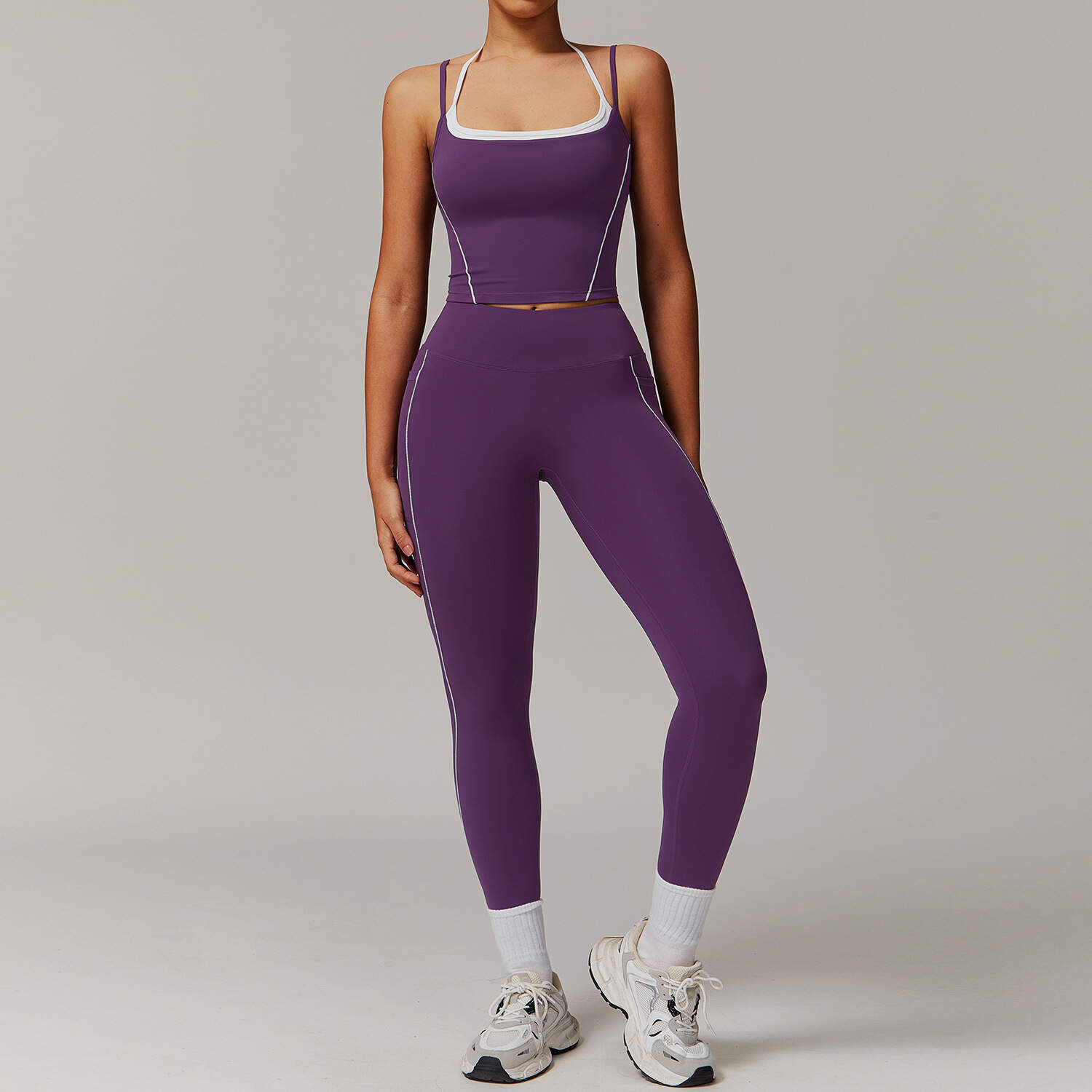 2pcs yoga set women, sports bra and leggings, fitness suit high waist, women gym tracksuit, breathable workout set
