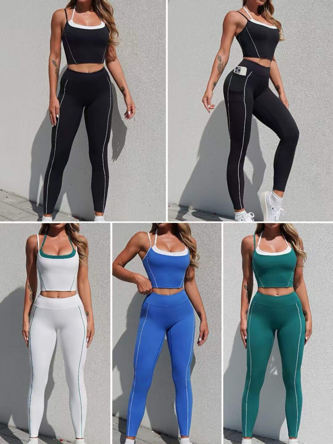 2pcs yoga set women, sports bra and leggings, fitness suit high waist, women gym tracksuit, breathable workout set