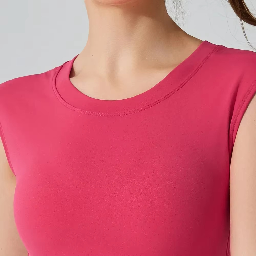 backless sports shirt, short sleeve yoga top, slim waist gym tee, padded fitness vest, breathable workout shirt