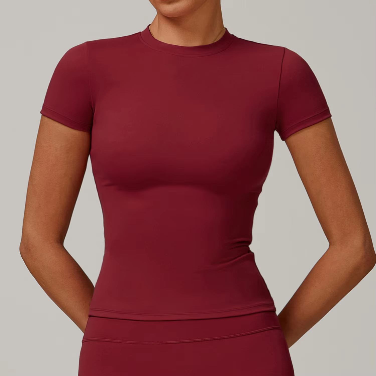 Women’s Slim Fit Breathable Sports T-Shirt Short Sleeve Running Yoga Gym Top