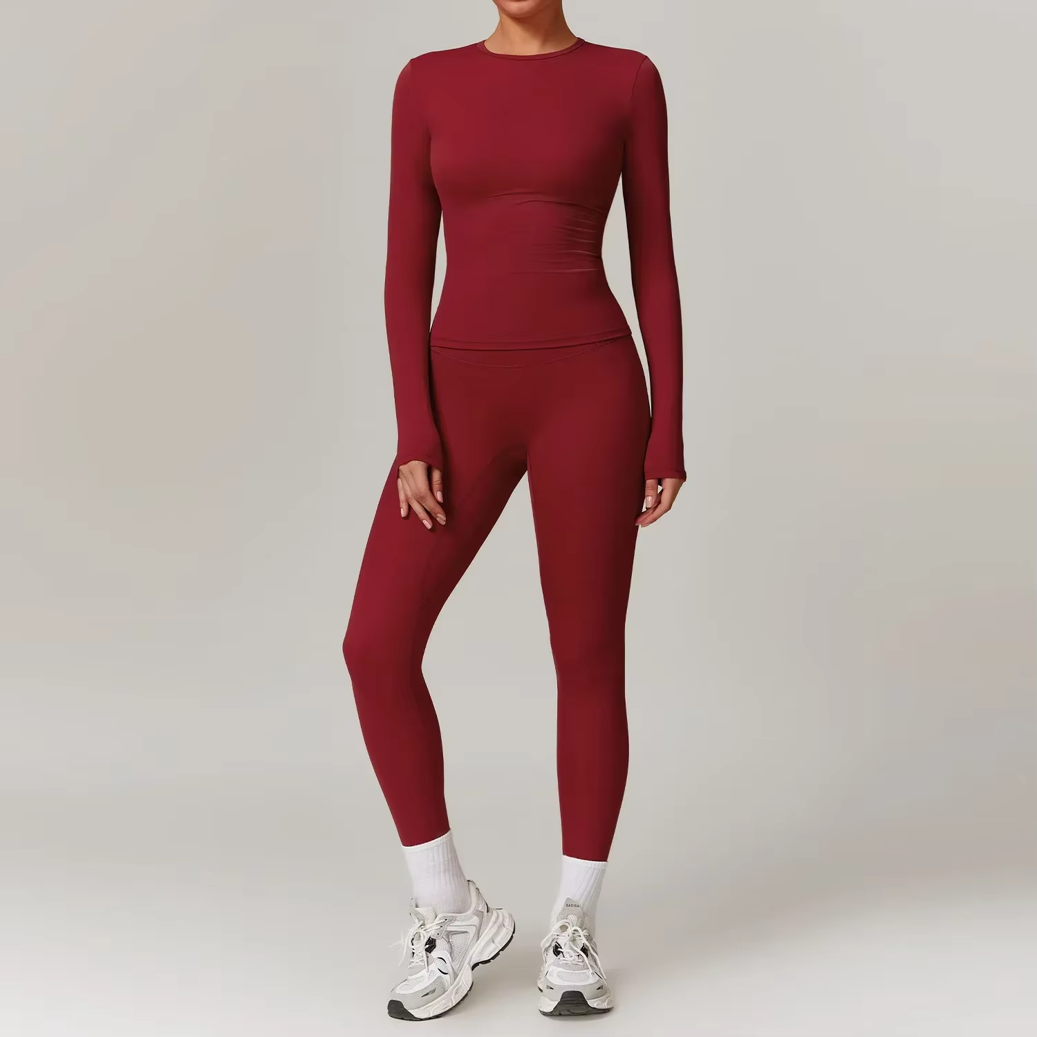 winter yoga suit, women's quick-dry fitness set, tight running outfit, outdoor sportswear women, cold weather workout clothes