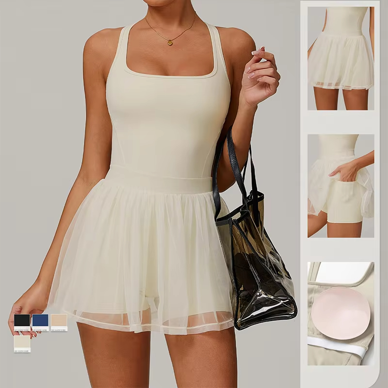 mesh tennis skirt women, quick-dry yoga skirt, women sports skirt shorts, breathable workout skirt, running skirt with shorts