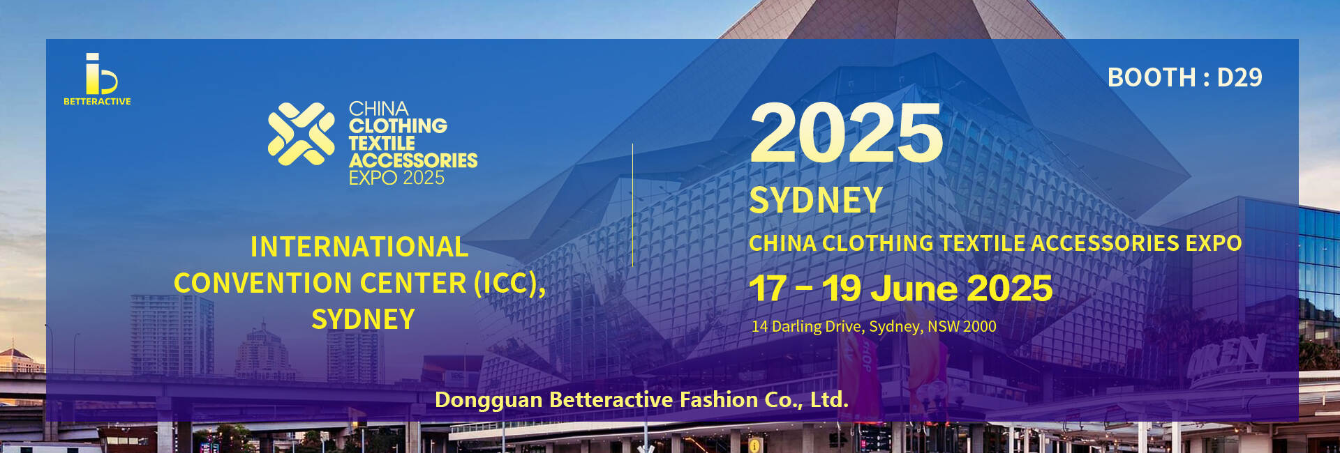 Join BETTERACTIVE at China Clothing Textile Accessories Expo 2025 in Sydney